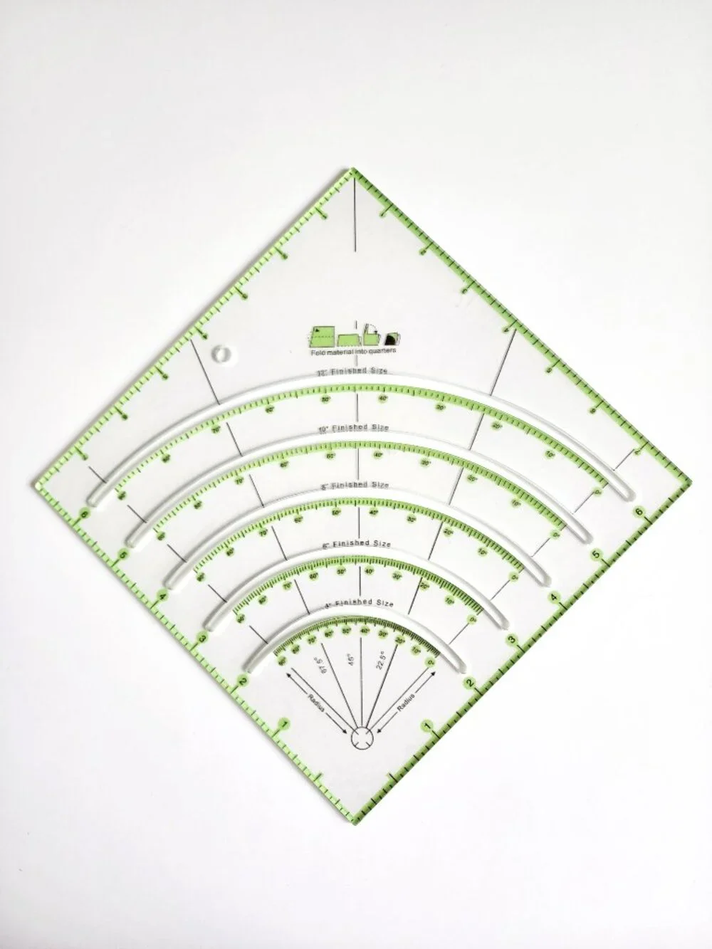 Circle Magic, Arc, Fan, Square Quilting Ruler 8